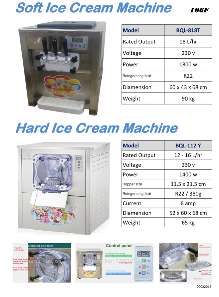 106F Ice Cream Machine