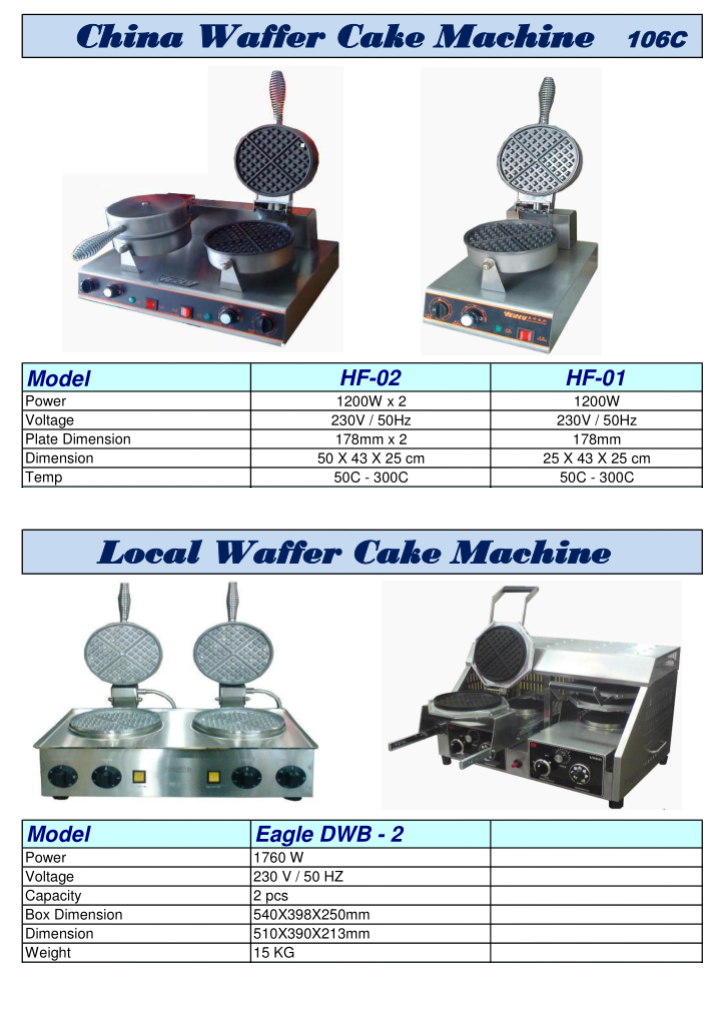 106C Wafer Cake Maker