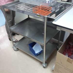 STAINLESS STEEL LAB TROLLEY