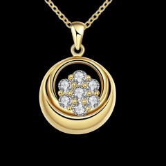 N122 - A ZIRCON NECKLACE FASHION JEWELRY (GOLD)图3