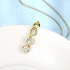 N121 - A ZIRCON NECKLACE FASHION JEWELRY (GOLD)图2