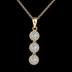 N121 - A ZIRCON NECKLACE FASHION JEWELRY (GOLD)图3