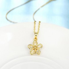 N120 - A ZIRCON NECKLACE FASHION JEWELRY (GOLD)图2