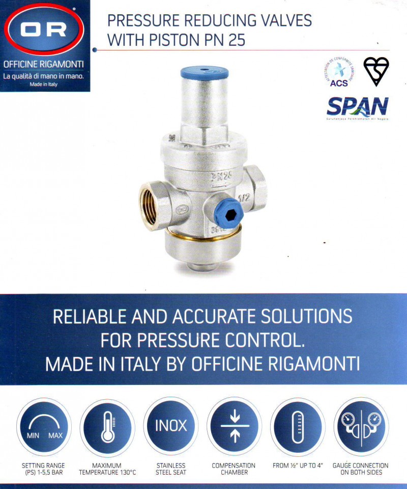 Pressure Reducing Valves With Piston PN 25