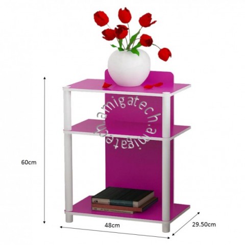 3 Tiers Multipurpose Rack MR 2311 Dark Pink图3