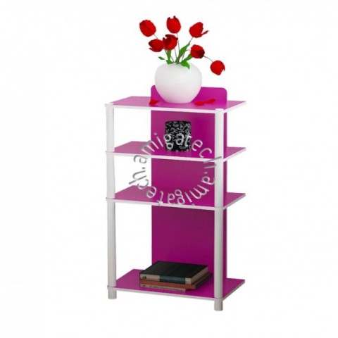 4 Tiers Multipurpose Rack MR 2312 Dark Pink图2