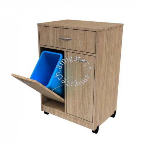 Friendly Dustbin (Kitchen Cabinet) KC 2400 New Oak图2