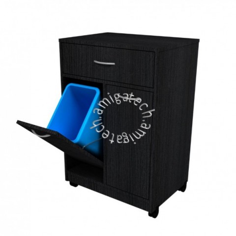 Friendly Dustbin (Kitchen Cabinet) KC 2400 Black Oak图2