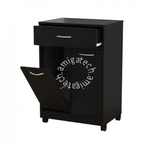 Friendly Dustbin (Kitchen Cabinet) KC 2400 Black Oak图3