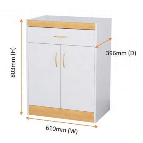 Kitchen Cabinet KC 2000 White & Beech图3