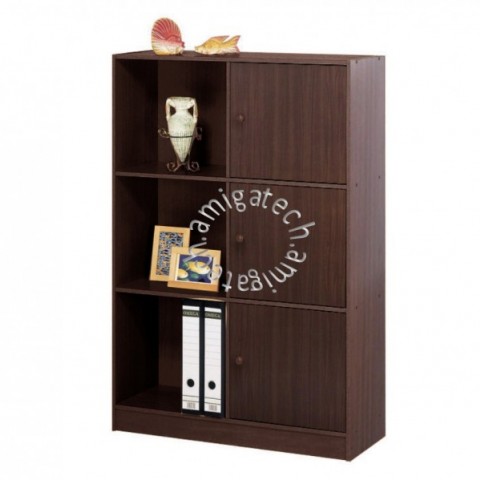 3 Tiers + 3 Door Shelf US 3133 Walnutͼ2