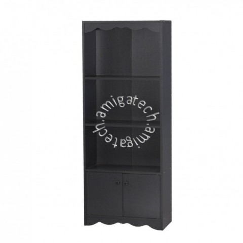 2 Doors + 3 Open Shelf USS 324 Black Oakͼ2