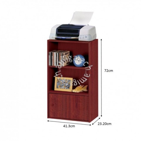 2 Tiers + 1 Door Shelf US 3110 Mahoganyͼ3