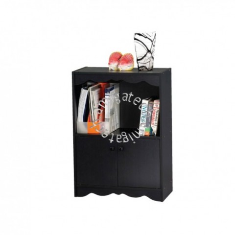 2 Doors + 1 Open Shelf USS 322 Black Oakͼ2