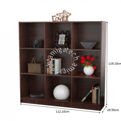3 x 3Cubes Utility/Book Shelf US 3130 Walnutͼ3