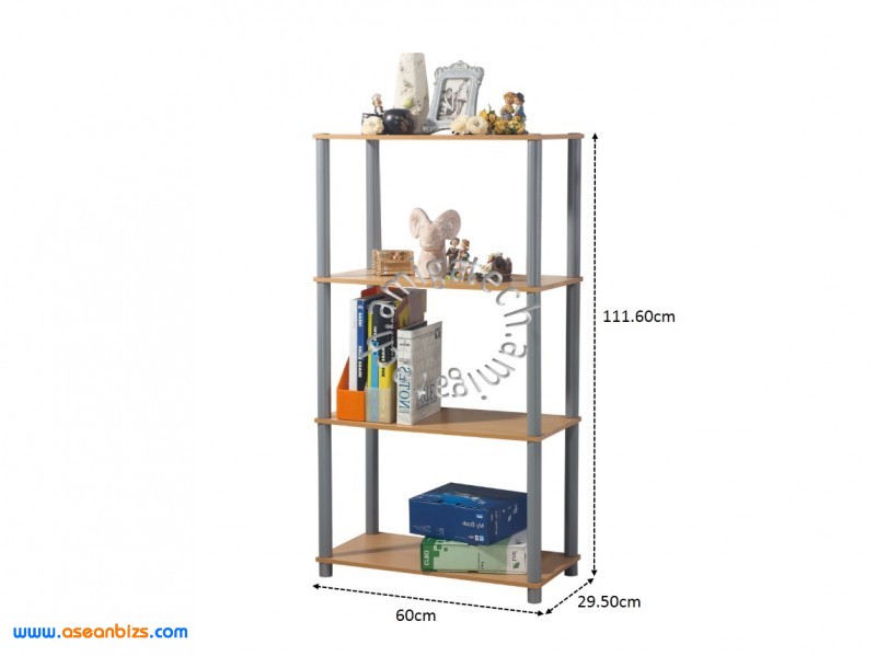 Four Tiers Multipurpose Rack MR 2044 Beech (12mm)