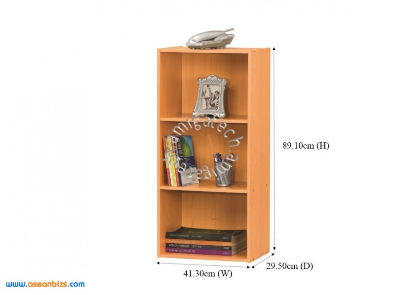 Three Tiers Utility/Book Shelf US 3141 Beech
