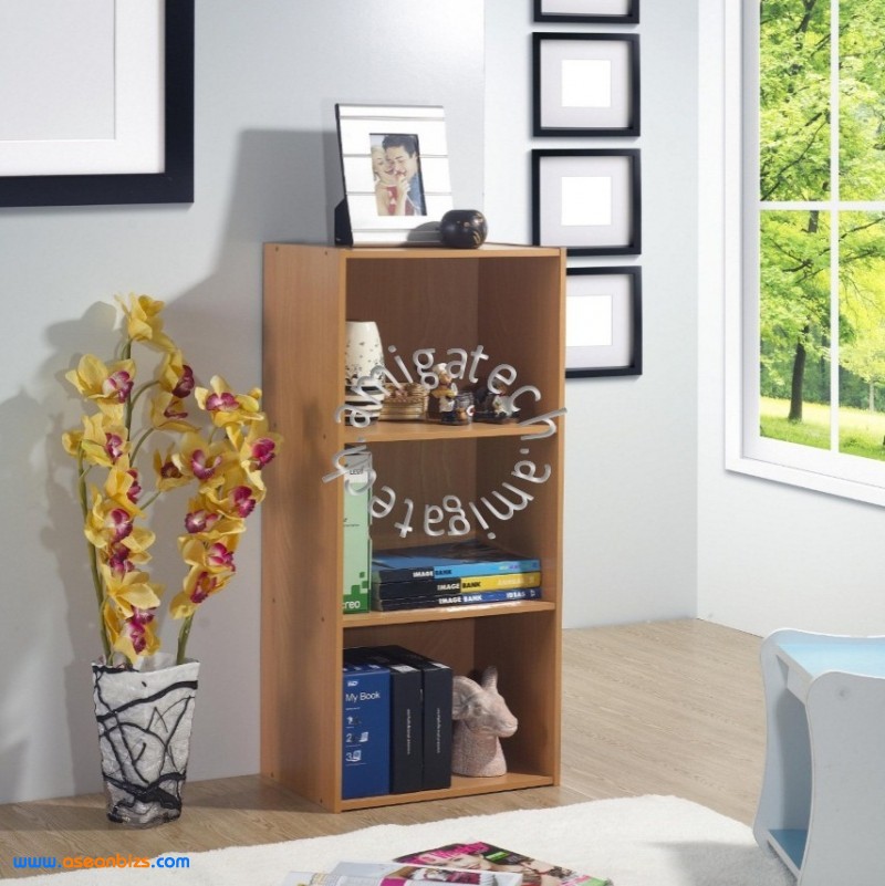 Three Tiers Utility/Book Shelf US 3141 Beech