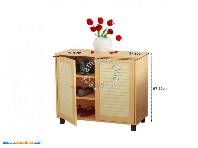 Two Doors Shoe Cabinet SH 4102 Beech (15mm) Two Doors Shoe Cabinet SH 4102 Beech (15mm)