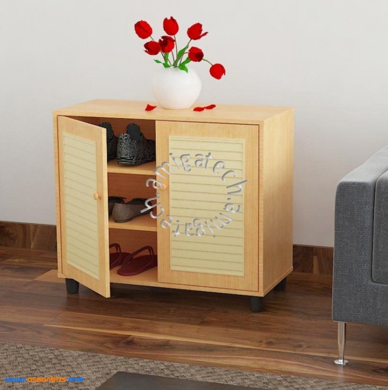 Two Doors Shoe Cabinet SH 4102 Beech (15mm) Two Doors Shoe Cabinet SH 4102 Beech (15mm)