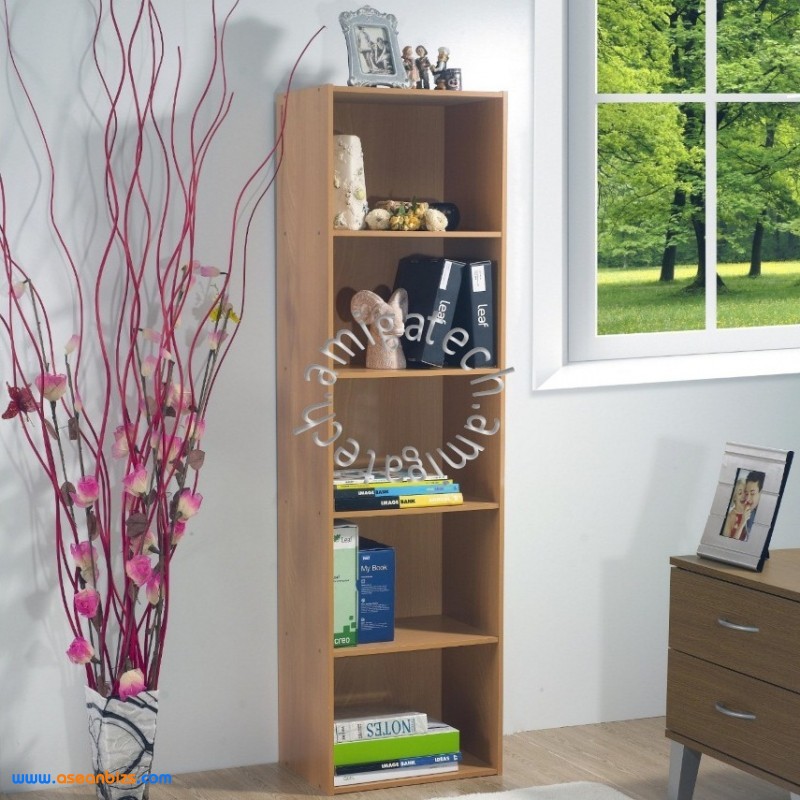 Five Tiers Utility/Book Shelf US 3143 Beech