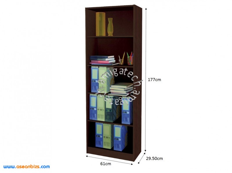 Five Tiers Utility/Book Shelf US 3071 Walnut