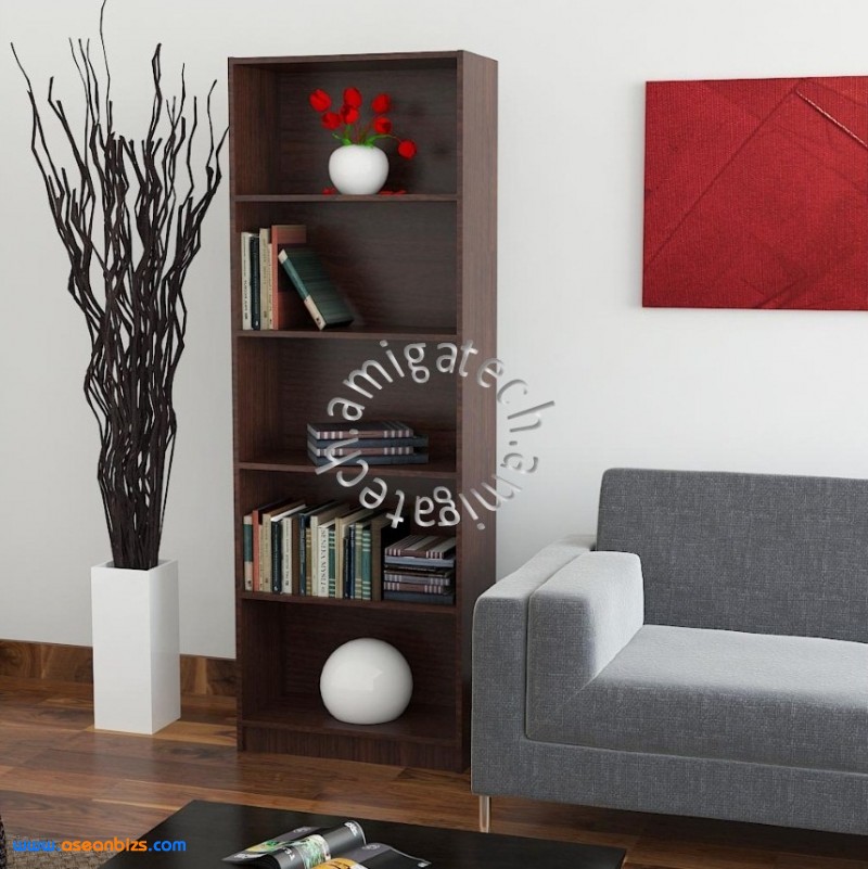 Five Tiers Utility/Book Shelf US 3071 Walnut