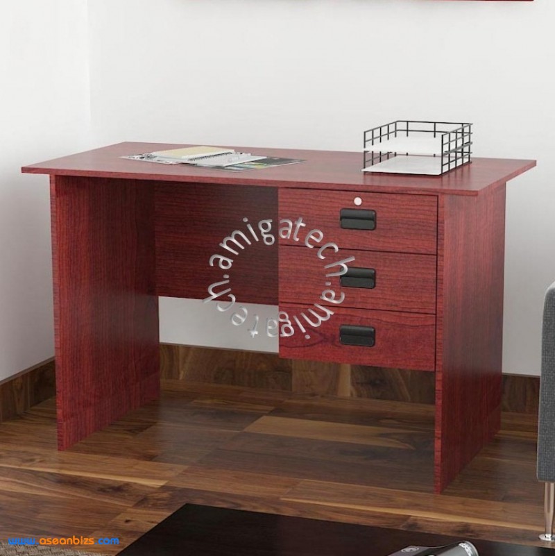 Three Drawers Study Table SR 9203 Mahogany