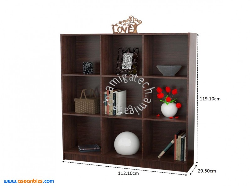 3 x 3Cubes Utility/Book Shelf US 3130 Walnut 3 x 3Cubes Utility/Book Shelf US 3130 Walnut