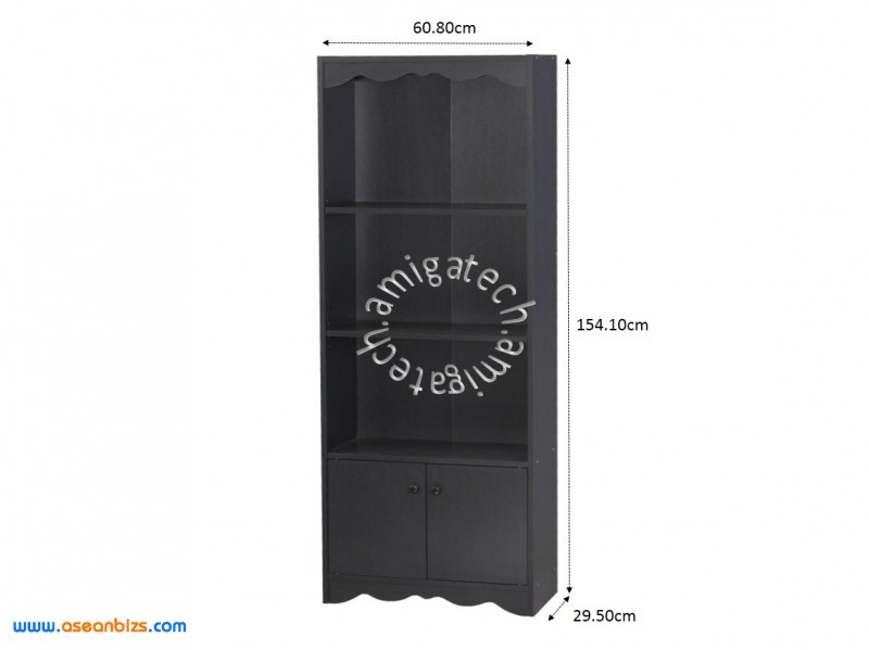 2 Doors + 3 Open Shelf USS 324 Black Oak 2 Doors + 3 Open Shelf USS 324 Black Oak