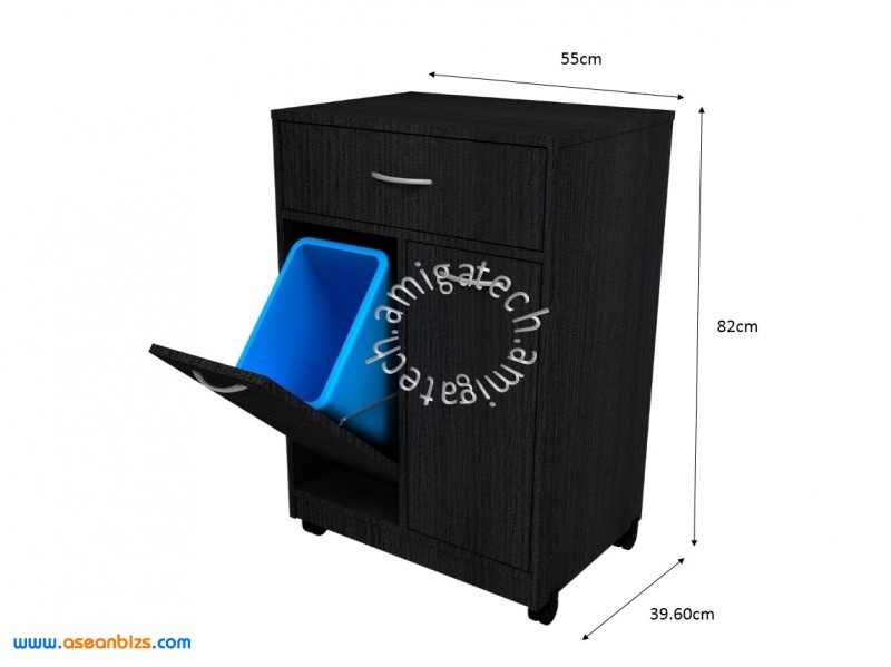 Friendly Dustbi<em></em>n (Kitchen Cabinet) KC 2400 Black Oak Friendly Dustbi<em></em>n (Kitchen Cabinet) KC 2400 Black Oak