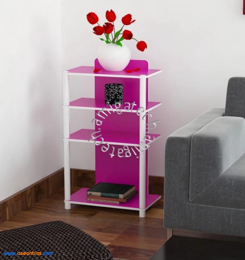 4 Tiers Multipurpose Rack MR 2312 Dark Pink