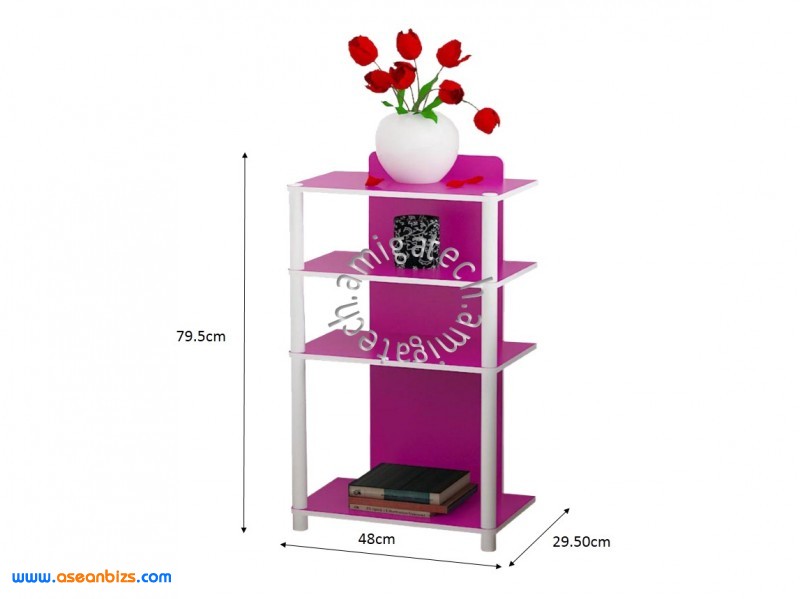 4 Tiers Multipurpose Rack MR 2312 Dark Pink 4 Tiers Multipurpose Rack MR 2312 Dark Pink