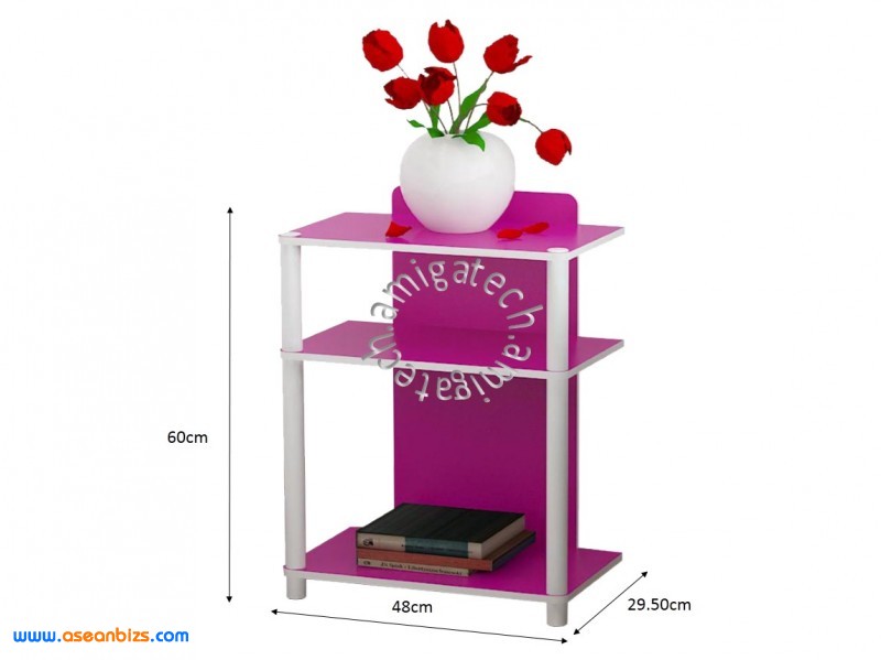 3 Tiers Multipurpose Rack MR 2311 Dark Pink 3 Tiers Multipurpose Rack MR 2311 Dark Pink