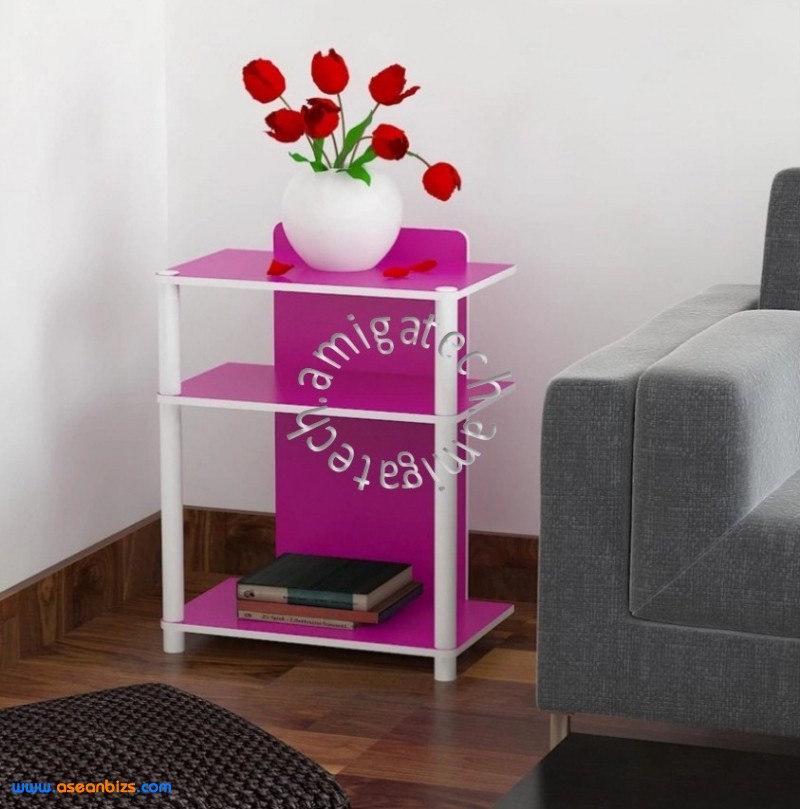 3 Tiers Multipurpose Rack MR 2311 Dark Pink