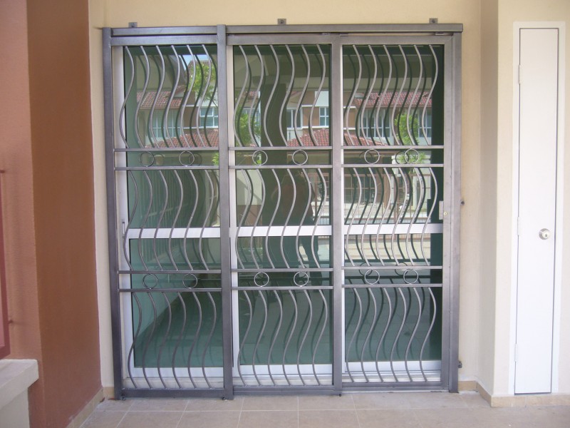 Mild Steel Sliding Door Grille - 06 Mild Steel Sliding Door Grille - 06