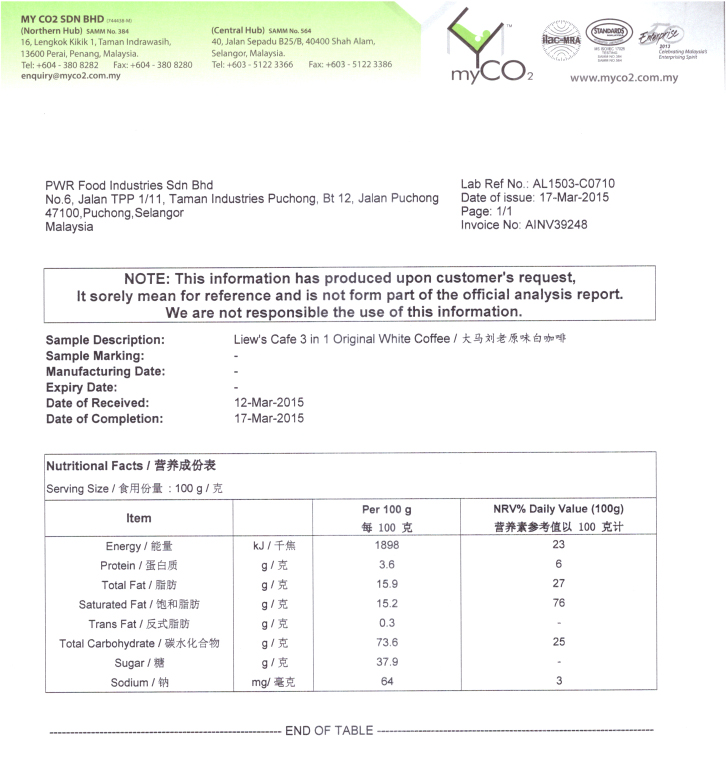 original_white_coffee_nutrition_label