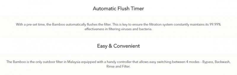 Automatic Flush Timer - Bamboo (POE-15A) Outdoor Water Filter Automatic Flush Timer - Bamboo (POE-15A) Outdoor Water Filter