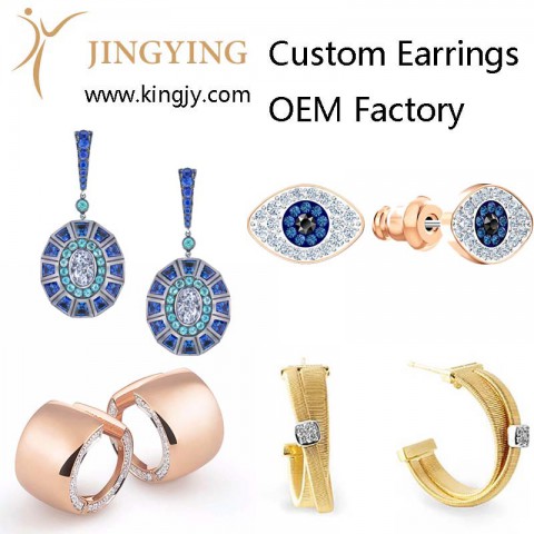 Custom earrings gold plated