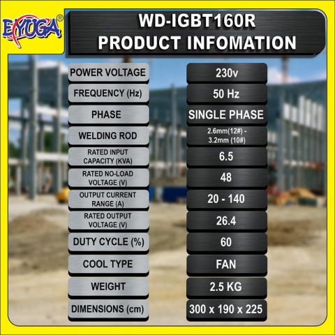 EYUGA 6.5KVA Welding Machine (12# - 10#)图6