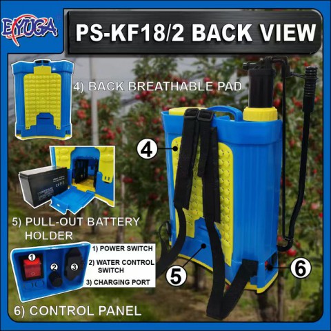 EYUGA 2 IN 1 (18L) KNAPSACK BATTERY SPRAYER PUMP图5