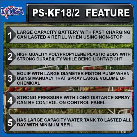 EYUGA 2 IN 1 (18L) KNAPSACK BATTERY SPRAYER PUMP图7