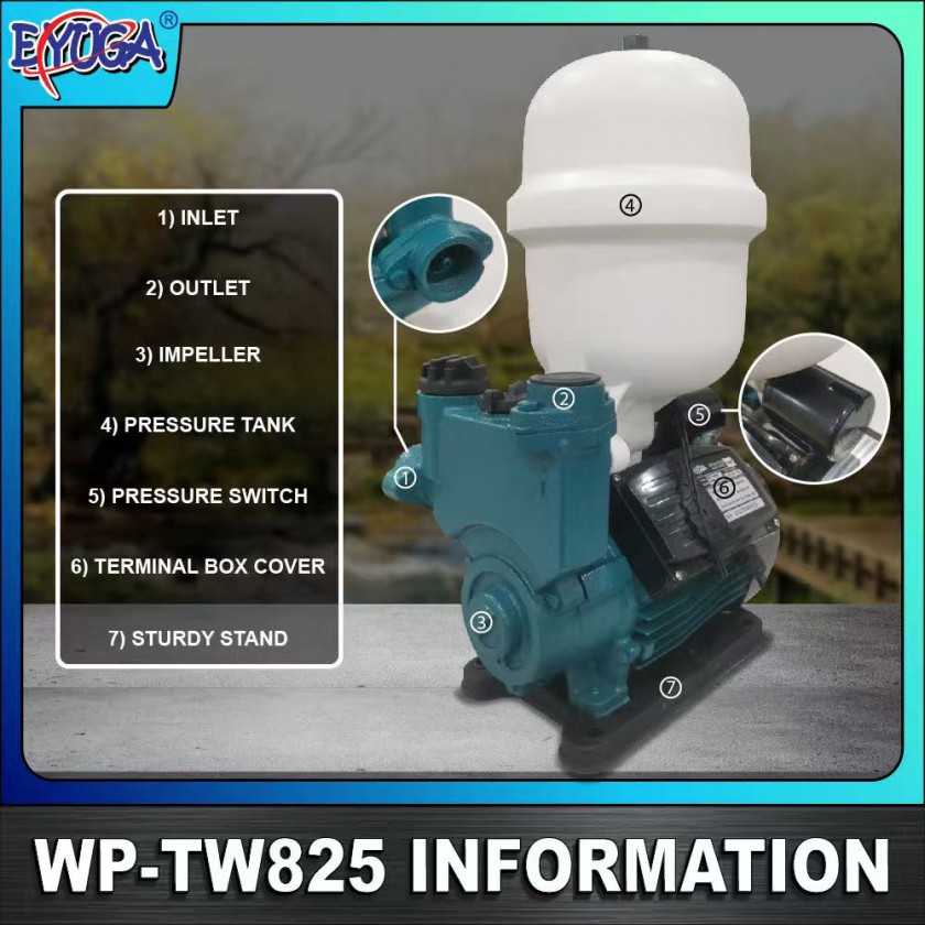 EYUGA AUTOMATIC PRESSURE INCREASE WATER PUMP 1" 370w图4