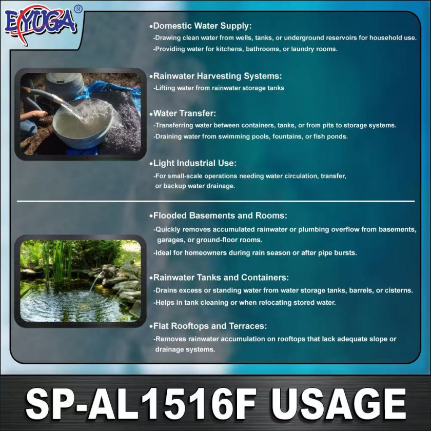 EYUGA SUBMERSIBLE PUMP 370w 1" (CLEAN WATER TYPE)图2