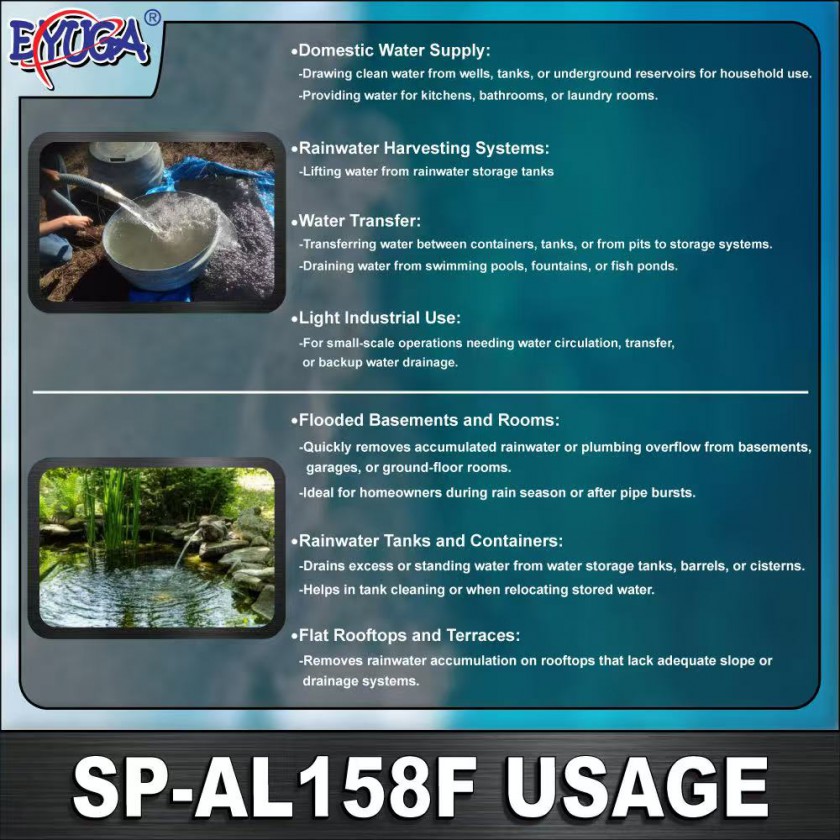 EYUGA SUBMERSIBLE PUMP 170w 1" (CLEAN WATER TYPE)图2