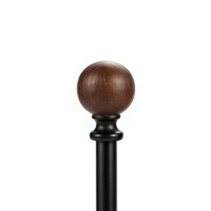 Modern and Luxury Black Resin Curtain Rod