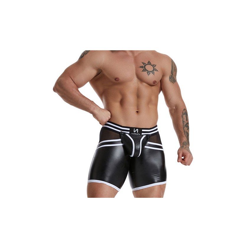 Men's Fetish PU Boxers图1