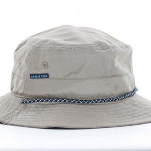Khaki Polyester Bucket Hat Custom Plain Bucket Hats With String For Wholesale